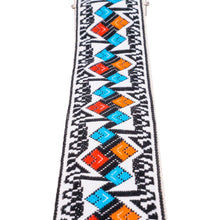 Black & Blue Argyle Vintage Ribbon Guitar Strap