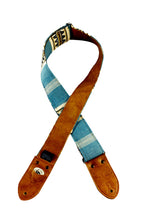 Blue & Tan Saddle Blanket Guitar Strap