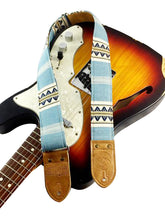 Blue & Tan Saddle Blanket Guitar Strap