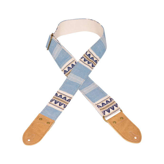 Blue & Tan Saddle Blanket Guitar Strap