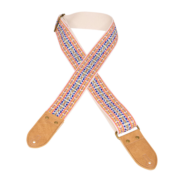 Blue X Vintage Ribbon Guitar Strap