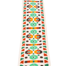Cream & Green Southwest Vintage Ribbon Guitar Strap