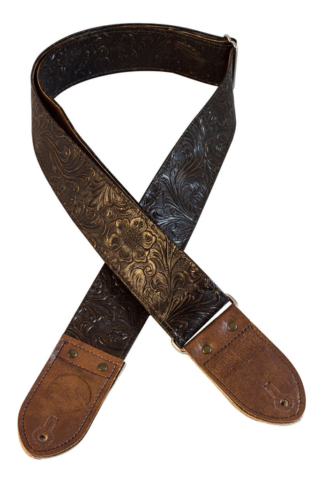 The Dark Brown Western Guitar Strap