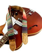 Green & Tan Saddle Blanket Guitar Strap