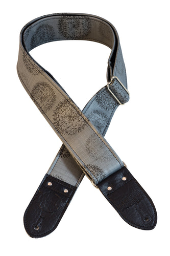 Grey Dandelions Guitar Strap