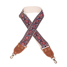 Red & Cream Floral Vintage Ribbon Camera Strap