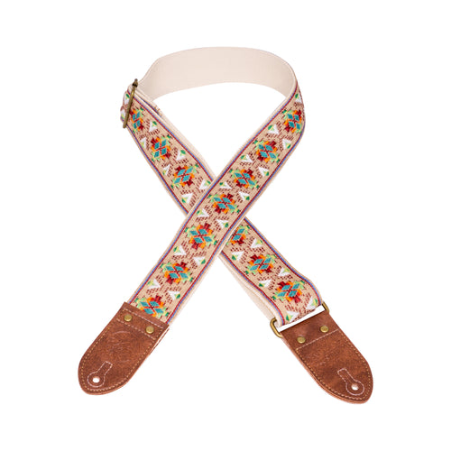 Tan & Brown Southwest Vintage Ribbon Guitar Strap