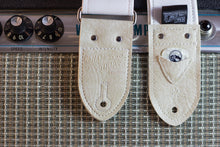 Classic White and Cream Guitar Strap