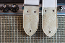 Classic White and Cream Guitar Strap