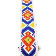 White & Blue Southwest Vintage Ribbon Multi Purpose Skinny Strap