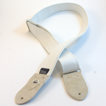 Classic White and Cream Guitar Strap