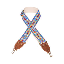 Blue & Brown Southwest Vintage Ribbon Camera Strap