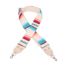 Cream & Blue Saddle Blanket Camera Strap