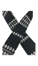 Black & Cream Saddle Blanket Guitar Strap