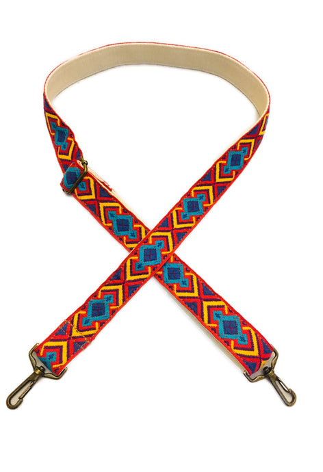 Red Southwest Vintage Ribbon Multi Purpose Skinny Strap