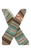 Brown & Turquoise Saddle Blanket Guitar Strap