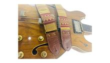 Maroon & Gold Saddle Blanket Guitar Strap