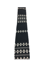 Black & Cream Saddle Blanket Guitar Strap